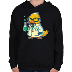 PRINTFASHION Tudós gumikacsa - Gyerek kapucnis pulóver - Fekete