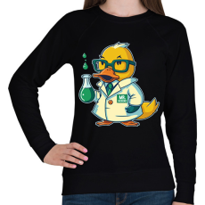 PRINTFASHION Tudós gumikacsa - Női pulóver - Fekete