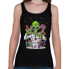 PRINTFASHION Tudós ufo - Női atléta - Fekete