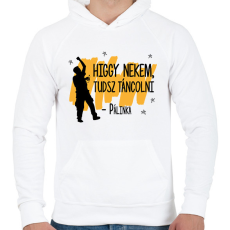 PRINTFASHION Tudsz táncolni - Pálinka - Férfi kapucnis pulóver - Fehér