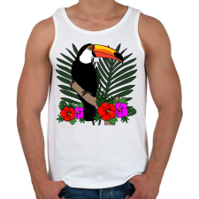 PRINTFASHION Tukán - Férfi atléta - Fehér atléta, trikó