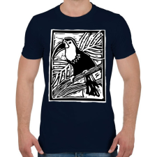 PRINTFASHION tukán - Férfi póló - Sötétkék férfi póló