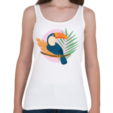 PRINTFASHION Tukán lila háttéren - Női atléta - Fehér