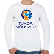 PRINTFASHION TukorModszerLogo-1095x960 - Férfi hosszú ujjú póló - Fehér