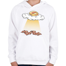 PRINTFASHION Tükörtojás ufo - Gyerek kapucnis pulóver - Fehér gyerek pulóver, kardigán