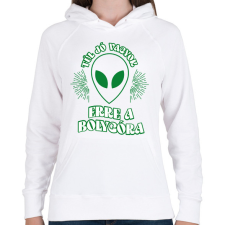 PRINTFASHION Túl jó vagyok - Női kapucnis pulóver - Fehér női pulóver, kardigán