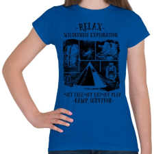 PRINTFASHION Túlélőtábor  - Női póló - Királykék női póló