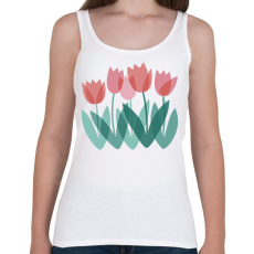 PRINTFASHION Tulipánok - Női atléta - Fehér