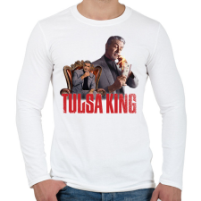 PRINTFASHION Tulsa King - Férfi hosszú ujjú póló - Fehér férfi póló