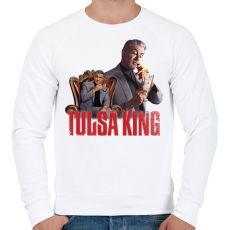 PRINTFASHION Tulsa King - Férfi pulóver - Fehér