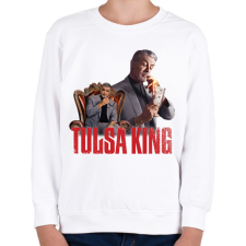 PRINTFASHION Tulsa King - Gyerek pulóver - Fehér gyerek pulóver, kardigán