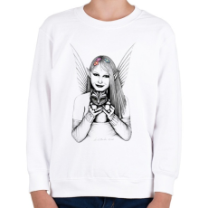 PRINTFASHION tündér és macska - Gyerek pulóver - Fehér