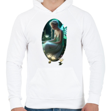 PRINTFASHION Tündér - Férfi kapucnis pulóver - Fehér