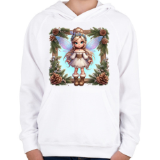 PRINTFASHION Tündér - Gyerek kapucnis pulóver - Fehér