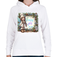 PRINTFASHION Tündér - Női kapucnis pulóver - Fehér