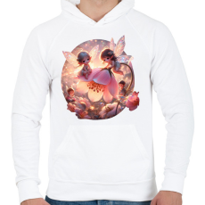 PRINTFASHION Tündérek - Férfi kapucnis pulóver - Fehér