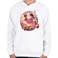 PRINTFASHION Tündérek - Gyerek kapucnis pulóver - Fehér