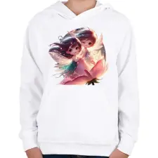 PRINTFASHION Tündérfiú és tündérlány - Gyerek kapucnis pulóver - Fehér gyerek pulóver, kardigán