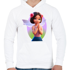 PRINTFASHION Tündérlány - Férfi kapucnis pulóver - Fehér