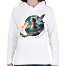 PRINTFASHION Tündérlány - Női kapucnis pulóver - Fehér női pulóver, kardigán