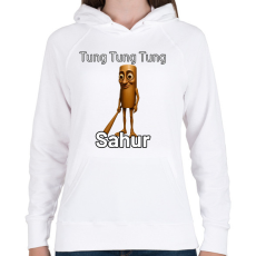 PRINTFASHION Tung Tung Tung Sahur - Női kapucnis pulóver - Fehér