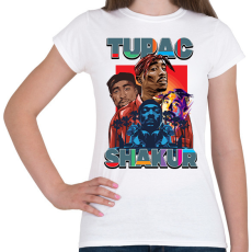 PRINTFASHION Tupac - Női póló - Fehér