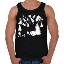 PRINTFASHION túrázás - Férfi atléta - Fekete atléta, trikó