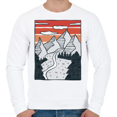 PRINTFASHION Túrázás - Férfi pulóver - Fehér