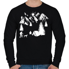 PRINTFASHION túrázás - Férfi pulóver - Fekete férfi pulóver, kardigán