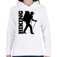 PRINTFASHION túrázás - Női kapucnis pulóver - Fehér