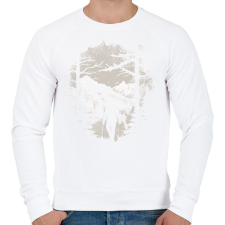 PRINTFASHION Túrázó a hegyekben - Férfi pulóver - Fehér férfi pulóver, kardigán