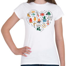 PRINTFASHION Túrázó szív - Női póló - Fehér női póló