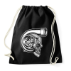 PRINTFASHION Turbó koponya - Sportzsák, Tornazsák - Fekete