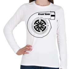 PRINTFASHION Turbo - Női hosszú ujjú póló - Fehér női póló
