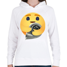 PRINTFASHION Turbó - Női kapucnis pulóver - Fehér