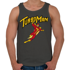 PRINTFASHION TurboMan - Férfi atléta - Sötétszürke atléta, trikó