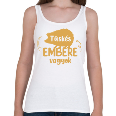 PRINTFASHION Tüskés embere vagyok - Névvel - Női atléta - Fehér