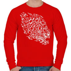 PRINTFASHION Tűzfarkas - Férfi pulóver - Piros