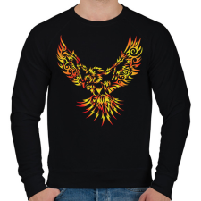 PRINTFASHION Tűzmadár - Férfi pulóver - Fekete férfi pulóver, kardigán