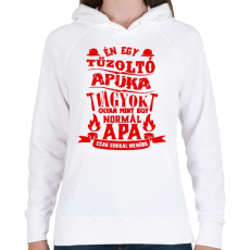 PRINTFASHION Tűzoltó Apuka - Női kapucnis pulóver - Fehér
