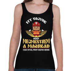 PRINTFASHION Tűzoltó cica - Női atléta - Fekete