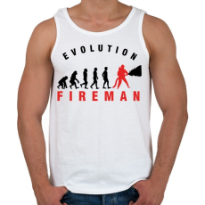 PRINTFASHION Tűzoltó evolúció - Férfi atléta - Fehér