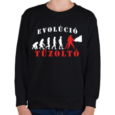 PRINTFASHION Tűzoltó evolúció - Gyerek pulóver - Fekete gyerek pulóver, kardigán
