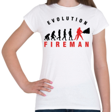 PRINTFASHION Tűzoltó evolúció - Női póló - Fehér női póló