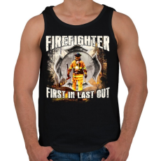 PRINTFASHION Tűzoltó - Férfi atléta - Fekete