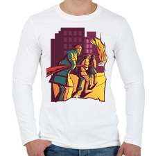 PRINTFASHION Tűzoltó - Férfi hosszú ujjú póló - Fehér férfi póló