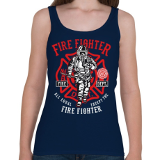 PRINTFASHION Tűzoltó - Női atléta - Sötétkék