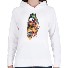 PRINTFASHION Tűzoltó - Női kapucnis pulóver - Fehér