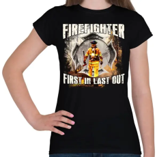 PRINTFASHION Tűzoltó - Női póló - Fekete
