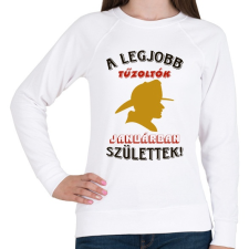PRINTFASHION Tűzoltó szülinapja január - Női pulóver - Fehér női pulóver, kardigán
